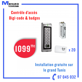 Contrôle d'accès Zkteco modèle DH-V1E